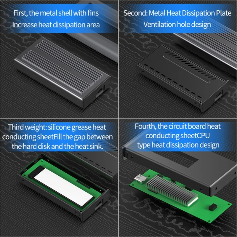 

Чехол для жесткого диска 45BB Blueendless с USB на M.2 NVME