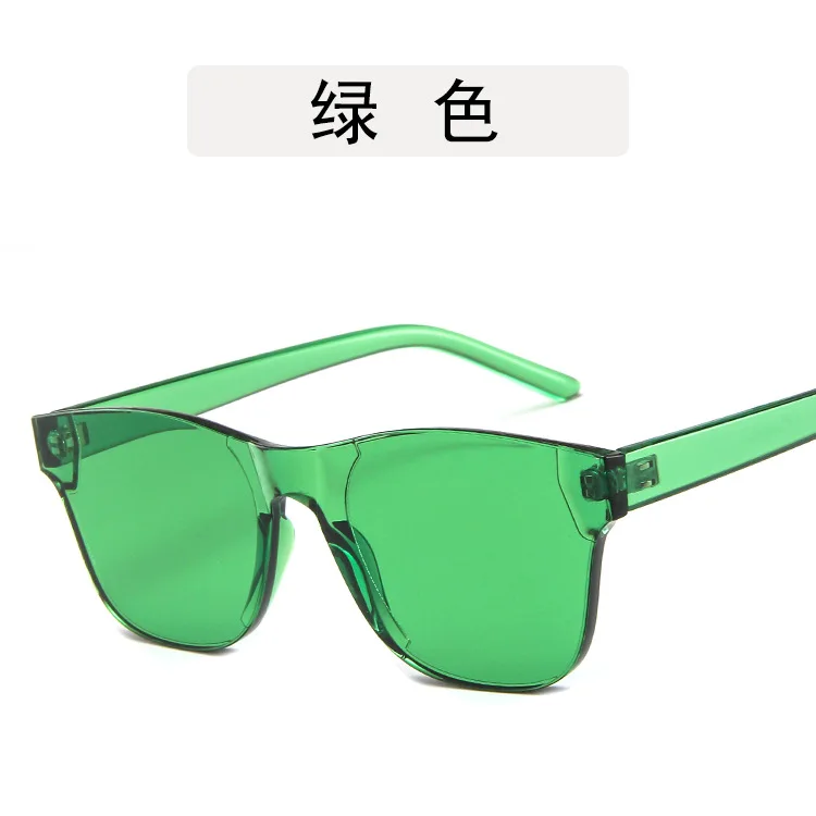 

2020 One-Piece Design Clear Women Men Sunglasses Transparent Jelly Color Rimless Sun Glasses Summer Fashion Shades UV400