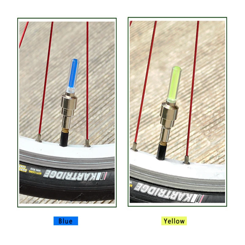

Wheel Tire Lamp Valve Tire Light 2Pcs LED Valve Stem Cap Light Bike Bicycle Car Motorcycle Wheel Tire Bulb Lights Accessories