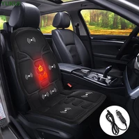electric back massage chair pad with heating vibrating massager seat cushion for car home office mattress body relax massage mat