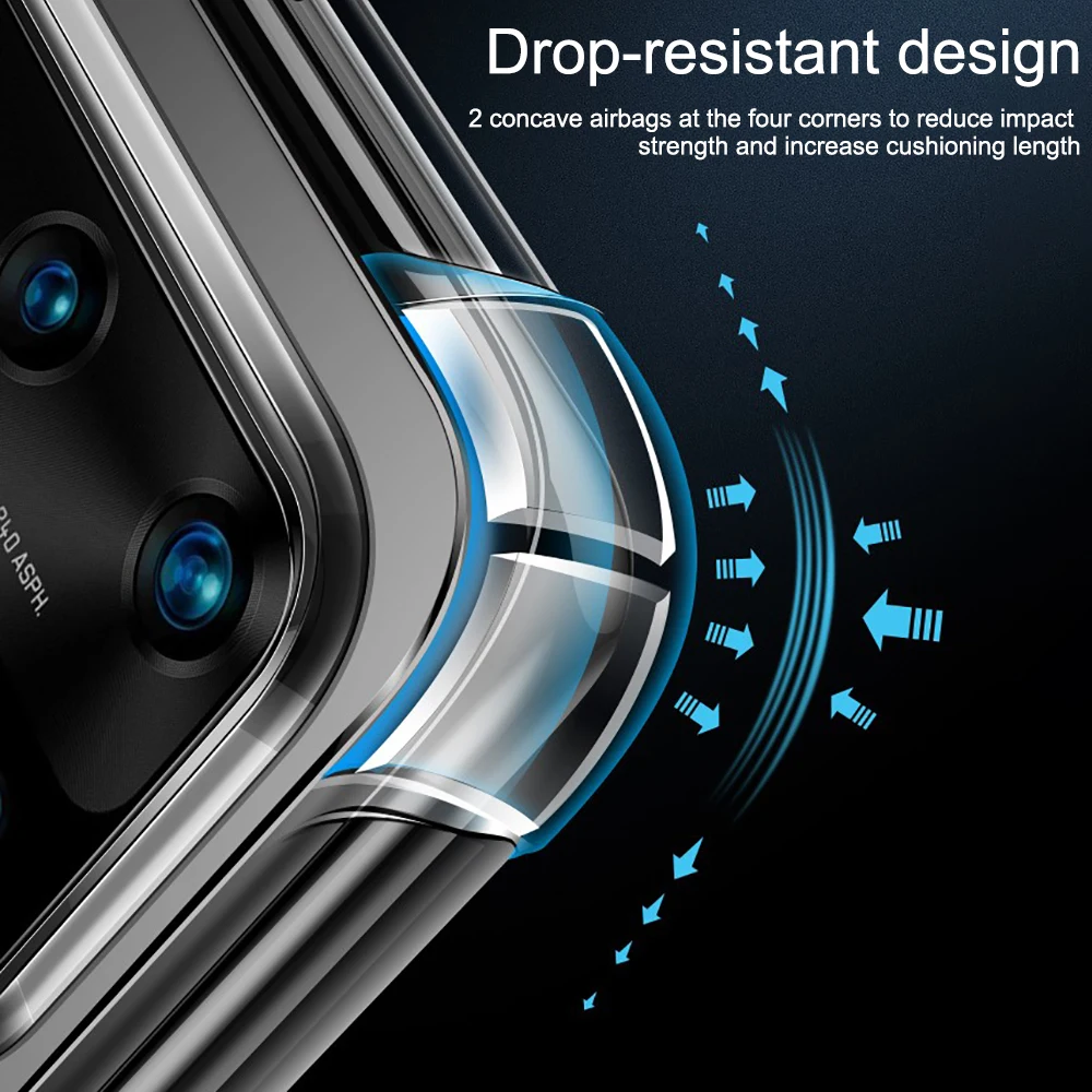 Силиконовый чехол для Honor 9S 9A 9C 9X Lite 20 10 8A 8S 8C 8X прозрачный мягкий ТПУ подушка
