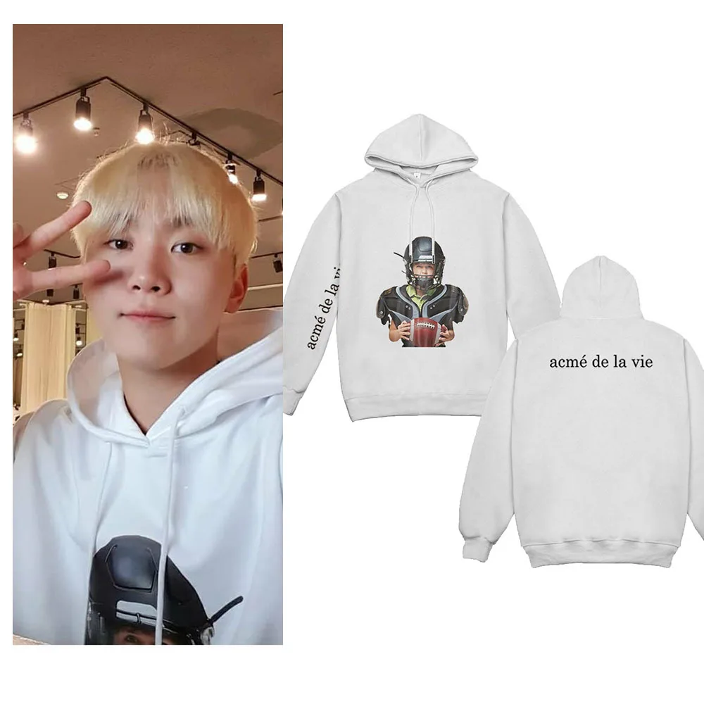 SEVENTEEN же стиль толстовки пуловер флисовая Толстовка для женщин и мужчин NU'EST