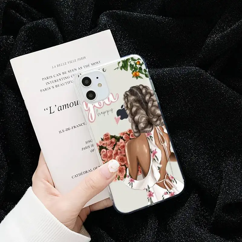 

Fashion Super Dad Mom Baby Girl Phone Case Transparent for iPhone 6 7 8 11 12 s mini pro X XS XR MAX Plus cover shell accessorie