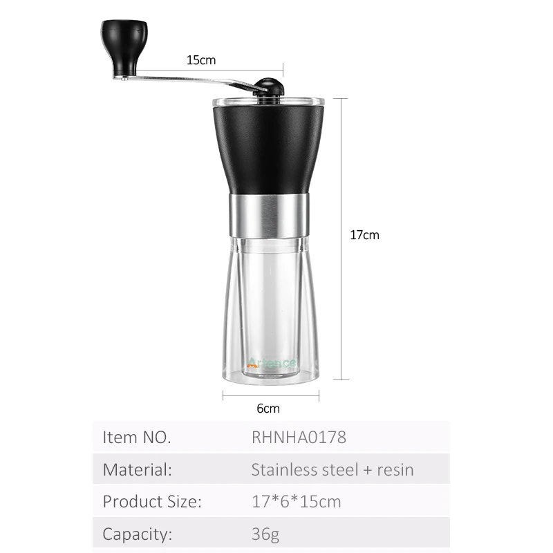 Ручная керамическая кофемолка моющаяся ABS керамический сердечник из нержавеющей