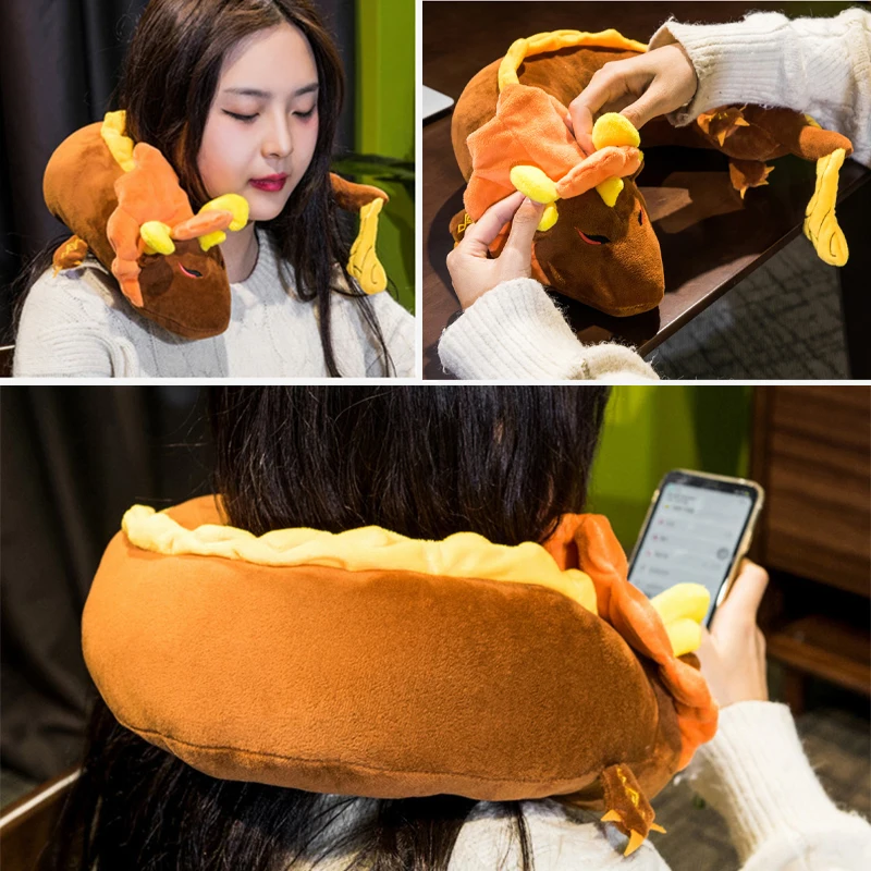 Коричневые искусственные подушки Аниме Косплей-опора U-образная мультяшная