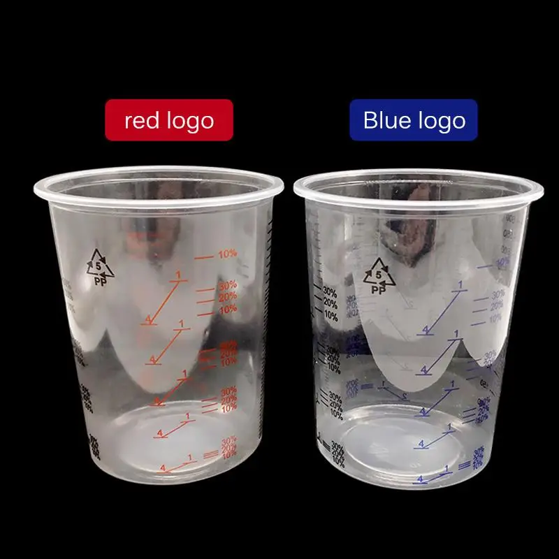 Популярные новые пластиковые чашки для Смешивания Краски 600 мл горшки смешивания