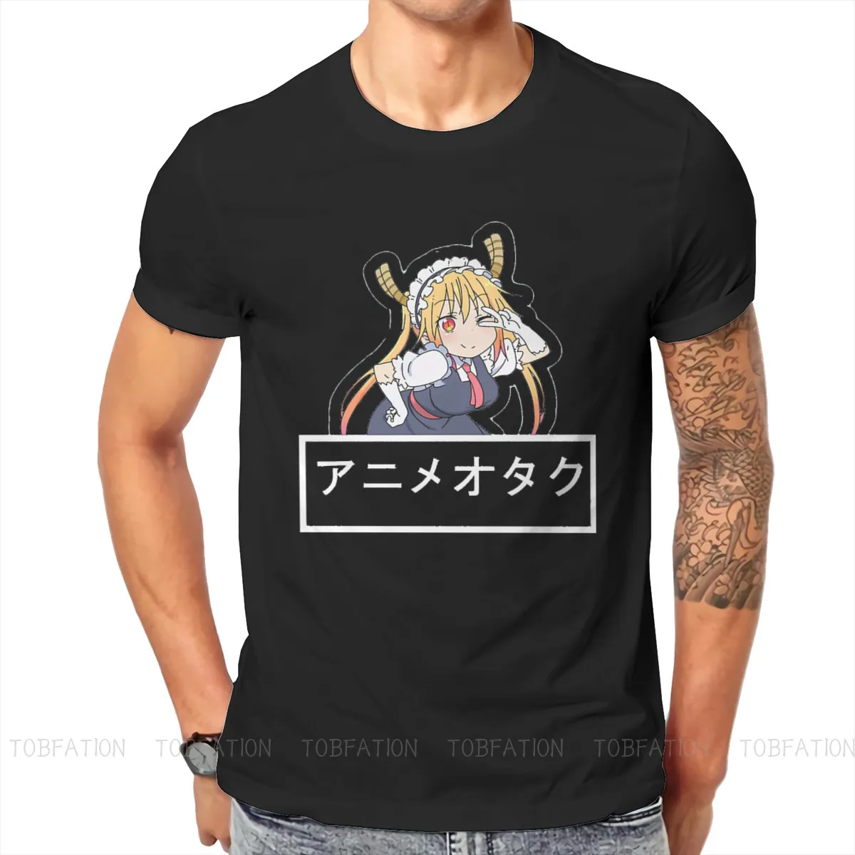 

Miss Kobayashi's Dragon Maid OTAKU Tshirt Harajuku Alternative Men's Streetwear Tops Big Size Cotton Crewneck T Shirt