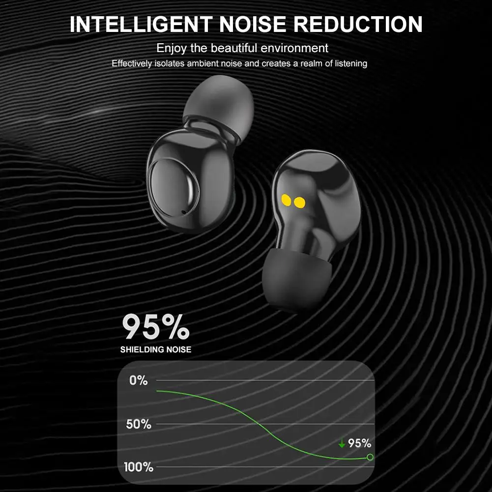 TWS IPX6 светодиодный цифровой Bluetooth 5,0 Спортивные Беспроводные наушники HIFI DSP CVC шумоподавление Музыкальная гарнитура для Xiaomi huawei samsung