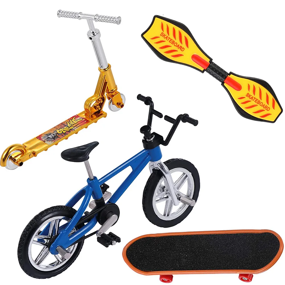 Мини скейтборд для пальцев фингерборд BMX велосипед набор забавные скейтборды