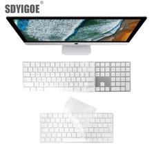 Funda de teclado para iMac A1314, A1644, A1843, A1243, inalámbrica, Bluetooth, mágico, numérico, silicona, UE, EE. UU., Reino Unido, Protector de piel para Apple G6