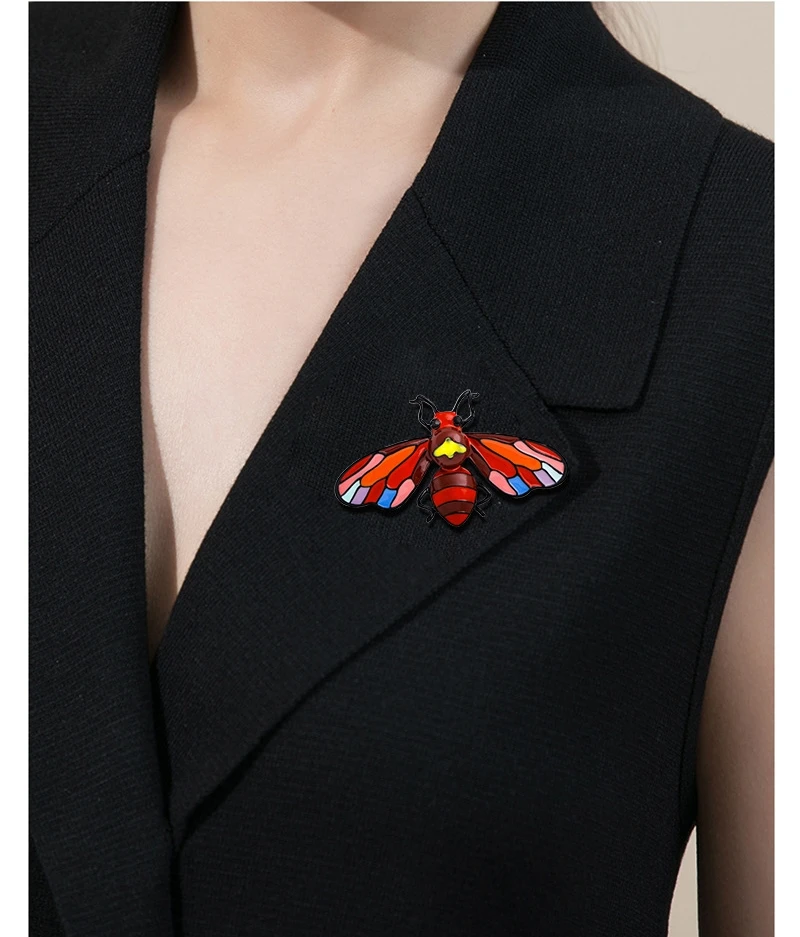 Женская Брошь в виде цветной пчелы стиле ретро | Украшения и аксессуары