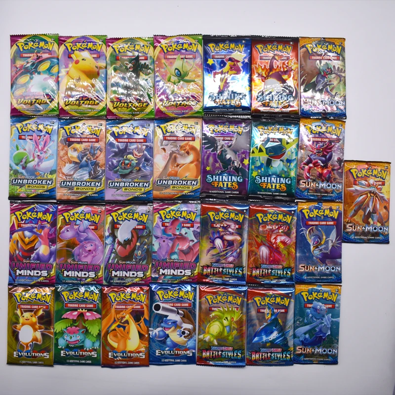 

New Series 36 Bag 324-360pcs Pokemon TCG: Sun & Moon Unbroken Bonds Booster Box Trading Card Game Pokemon Card Kids Toys