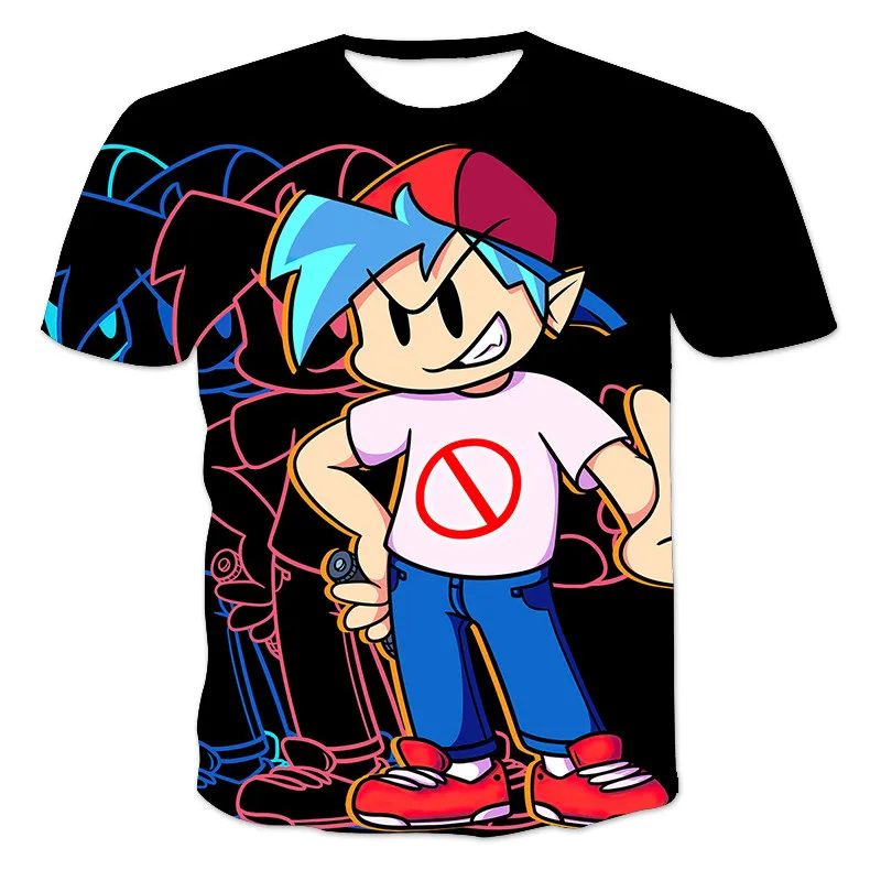 

Summer short-sleeved T-shirt Harajuku streetwear fashion boys and children's tops Men's and women's T-shirts