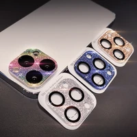 rhinestone glitter camera lens protector case for iphone 13 pro max 13 pro 13 mini shiny diamond full screen protective film
