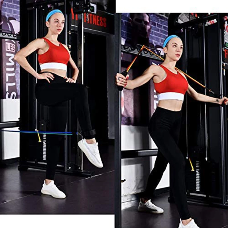 

11 Pcs Resistance Bands Set Fitness Bands Resistance Gym Equipment Exercise Training Bands Pull Rope Portable Fitness Equipment