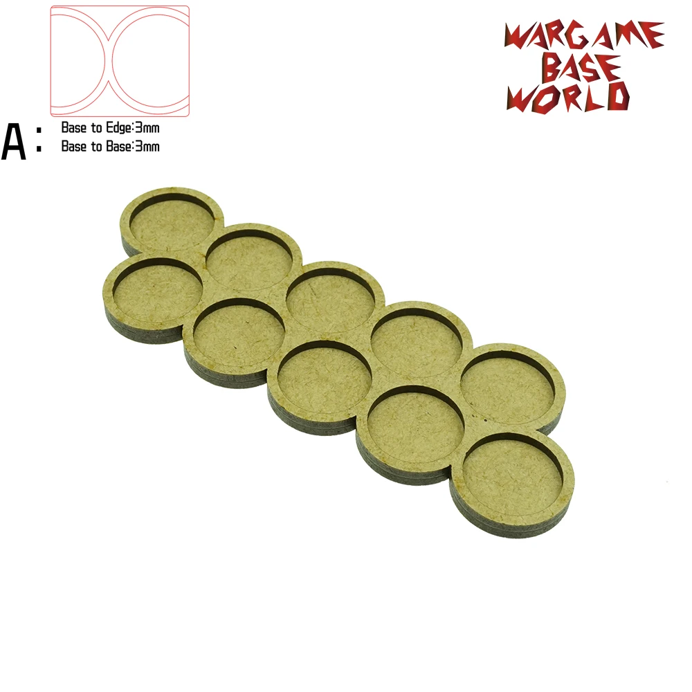 Wargame Base World механизм лоток 10 оснований 25 мм круглый двойная линия дерантус форма
