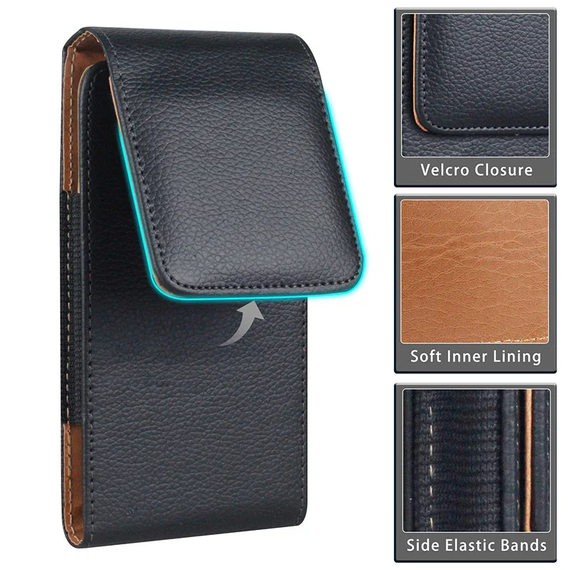 Phone Pouch Belt Clip Leather Bag Cover For Samsung Galaxy S22 Pro S21 Ultra S20 S10 S9 S8 Plus S6 S7 Edge A8 A30 A50 Waist Case