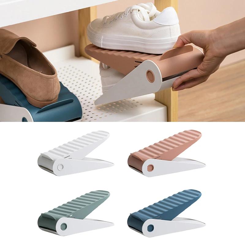 

Бытовой двухслойный держатель для обуви, регулируемый держатель для обуви, органайзер для тапочек, компактная полка для обуви