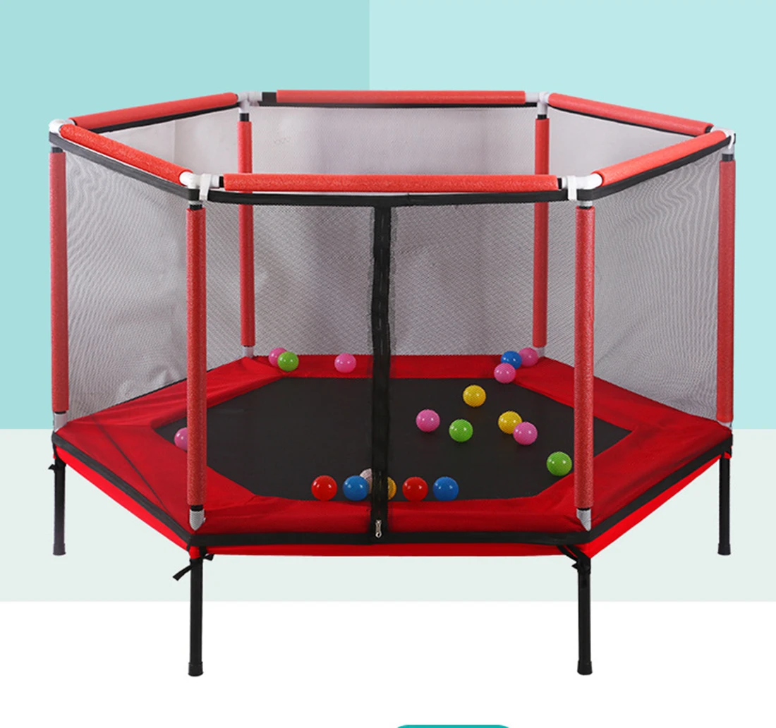 Детский домашний батут с защитной сеткой для прыжков детский занятий фитнесом на