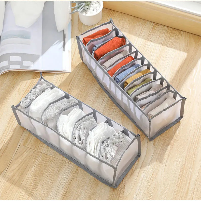 Складная коробка для хранения нижнего белья с 6/7/11 отделения Носки Бюстгальтер