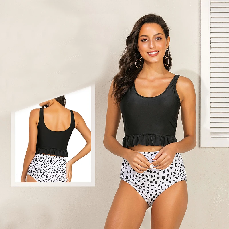 Женский купальник бикини Раздельный с высокой талией 2020|Купальники| |