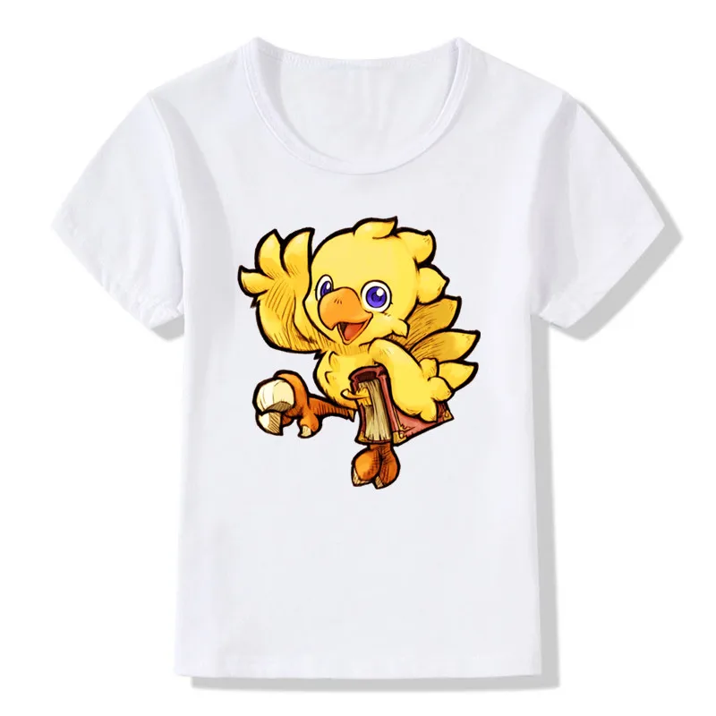 2019 детская забавная футболка Moogle Chocobo с героями мультфильмов одежда для