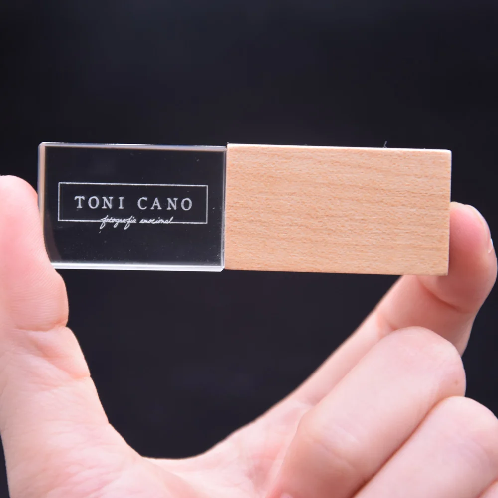 Флеш накопитель Usb 2 0 с логотипом на заказ флэш кристаллами в подарочной коробке