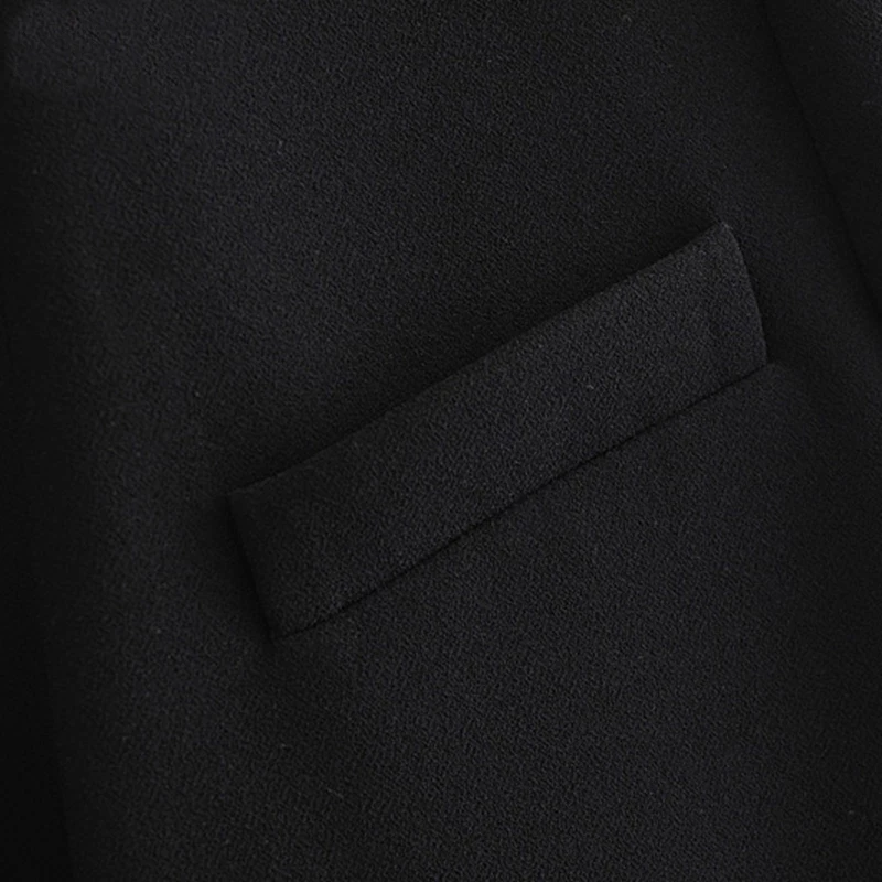 

Women Fashion Female Casual Chic Tops Black Crop Blazer Coat Vintage