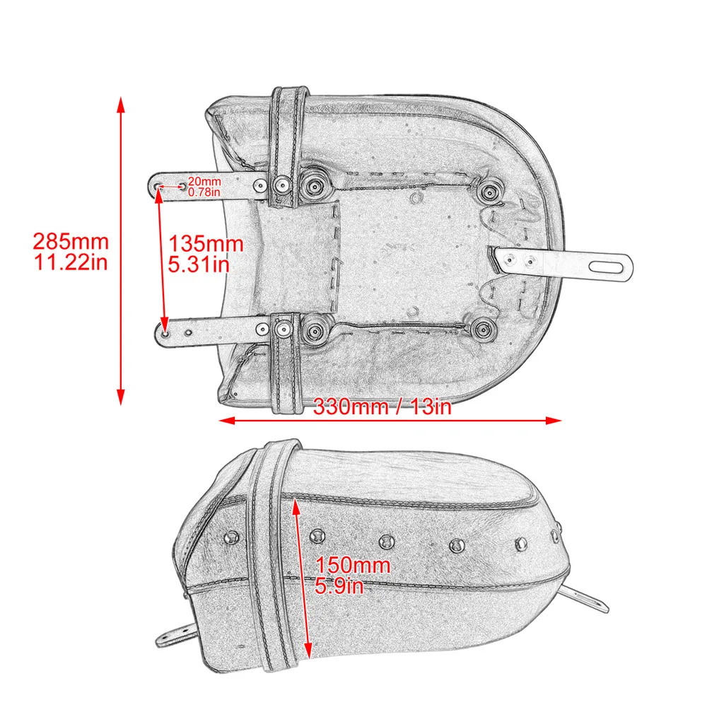 Мотоциклетное черное/коричневое кожаное сиденье заднего сиденья для индийского