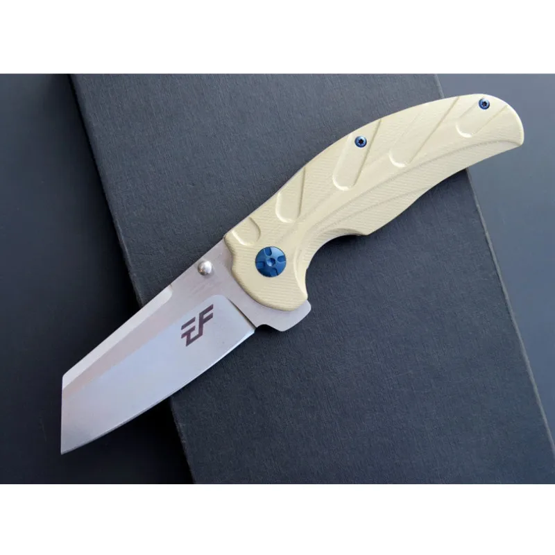

EF932 Folding Knife D2 Steel G10 Handle Portable Camping Hunting Fruit Knife Outdoor Self-defense Survival Rescue EDC Tool
