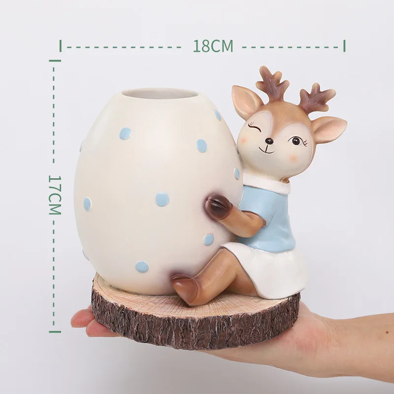 Цветочный горшок для сказочного сада оленя полимерный растительный суккулентов