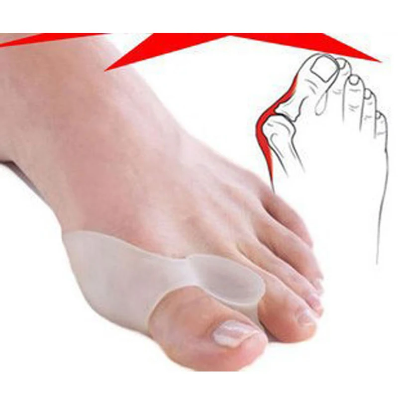 

Daily Silicone Gel Foot Toe Separator Spreader Eases Foot Pain Foot Hallux Valgus Correction Guard Orthopedic Braces 1Pairs