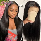 Прямые парики из человеческих волос 13x4, парик на сетке спереди, естественный цвет, бразильский прямой парик на сетке, парики Remy из бразильских человеческих волос для женщин