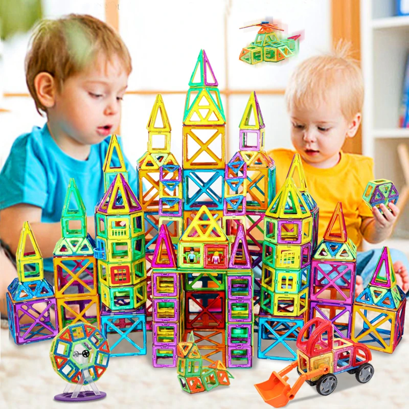 

KACUU Big Size Magnetic Designer Construction Set Model & Building Toy Magnets Magnetic Blocks Educational Toys For Children