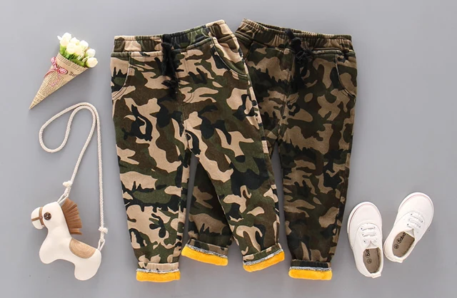 Детские камуфляжные брюки с эластичным поясом синий/зеленый цвет | Мать и ребенок