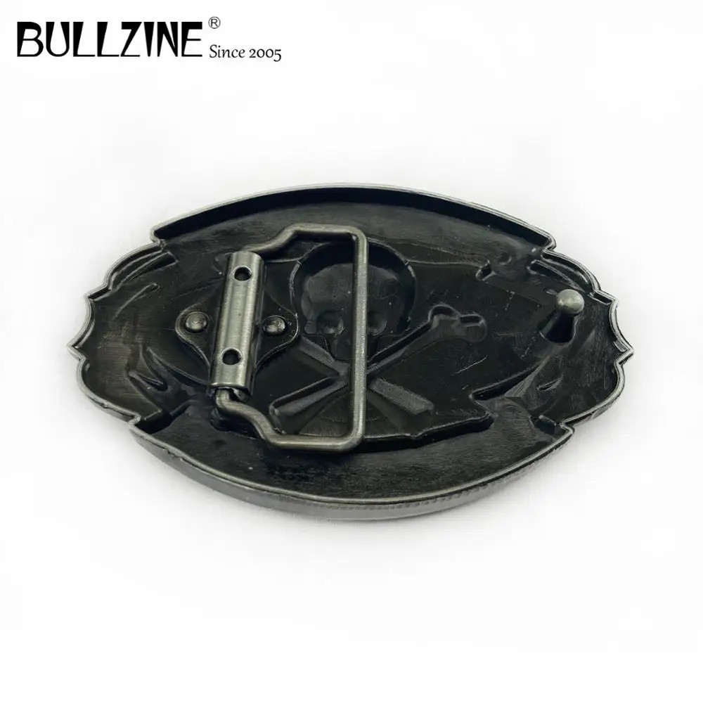В Bullzine череп пряжки ремня с оловянной отделкой FP-03037-1 длительное хранение