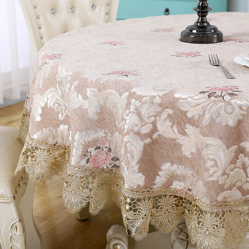 

2020 new lace tablecloth, round square coffee table tablecloth, embroidered Nordic style home restaurant tablecloth