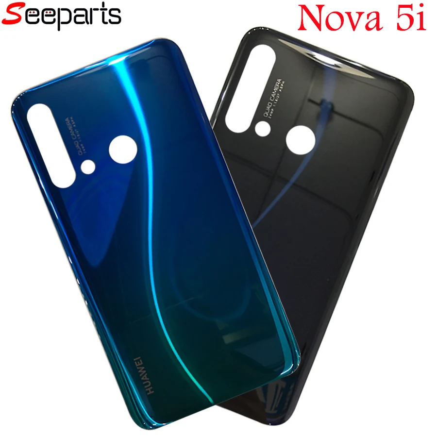 

For Huawei Nova 5i Battery Cover Back Housing Rear Door Case With Adhesive For Nova 5i Back Cover GLK-LX1 GLK-LX3 GLK-LX2