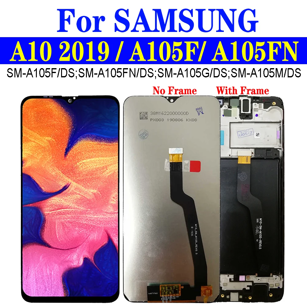 ЖК-дисплей с рамкой для Samsung Galaxy A10 A105FN A105 2019 SM-A105F/DS A105G A105M сенсорный экран