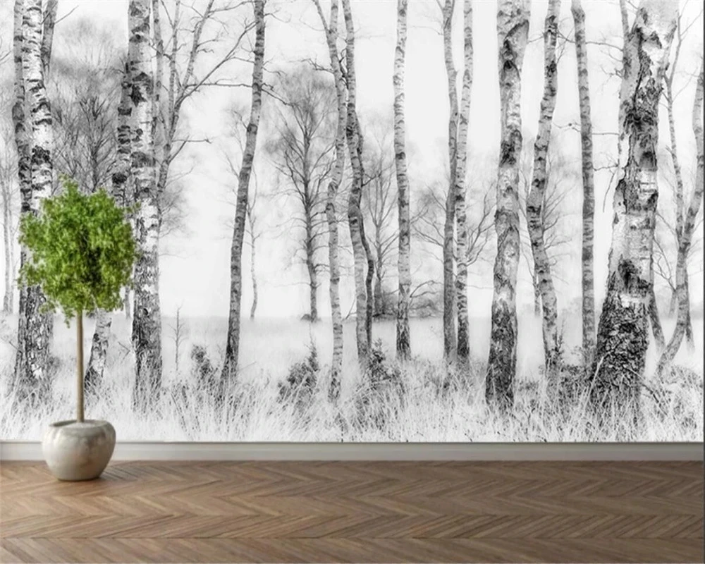 Самоклеящиеся обои на заказ домашние декоративные 3D-обои черного и белого цветов