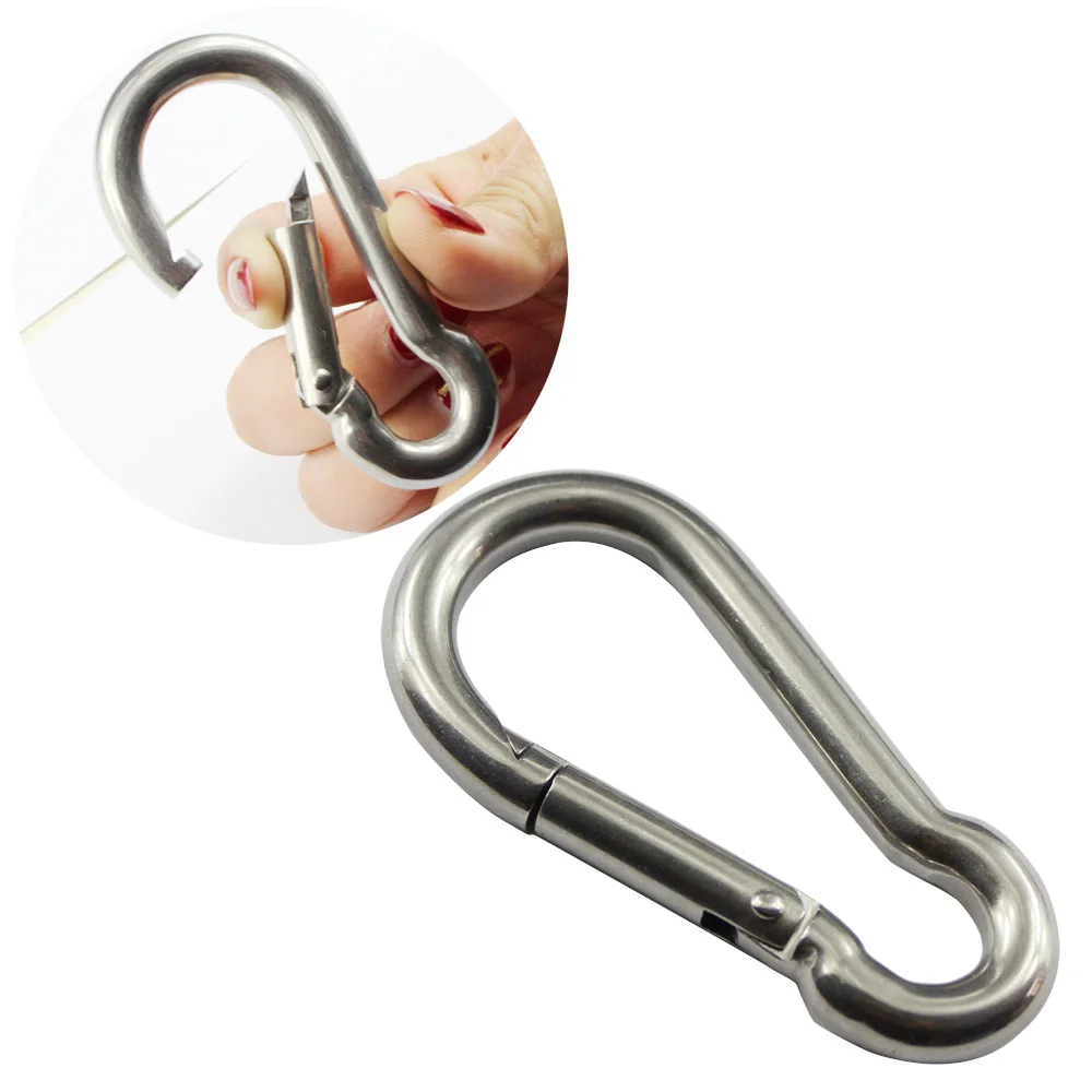 Пружинный зажим из нержавеющей стали 4 мм * 40 20 шт./лот|hook for|spring snap hooks steelhook carabiner |