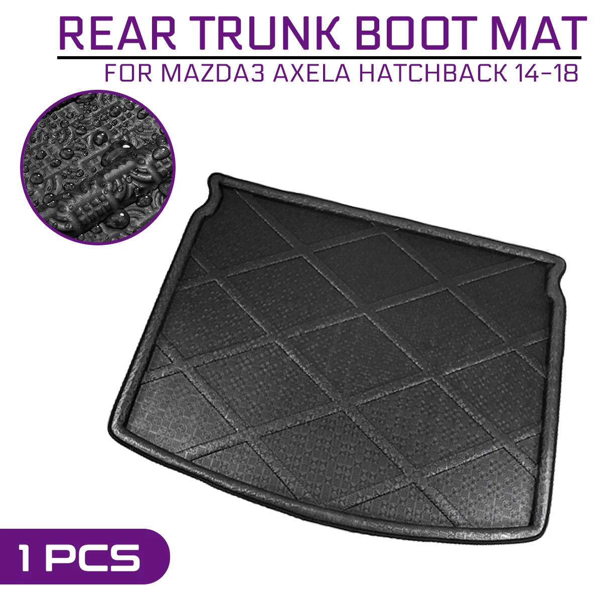 

Car Floor Mat Carpet Rear Trunk Anti-mud Cover For Mazda3 Axela Hatchback 2014 2015 2016 2017 2018