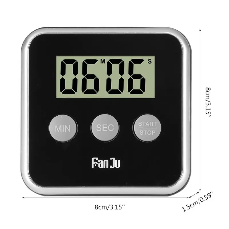 

LCD Digital Kitchen Timer Cooking Clock with Magnet Count Up Countdown Alarm