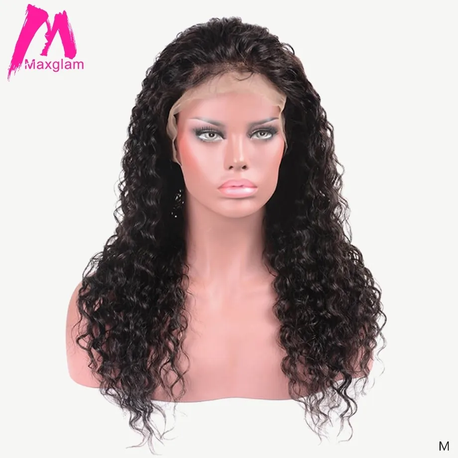 Парики из натуральных волос на кружевной фронтальной основе короткие волнистые