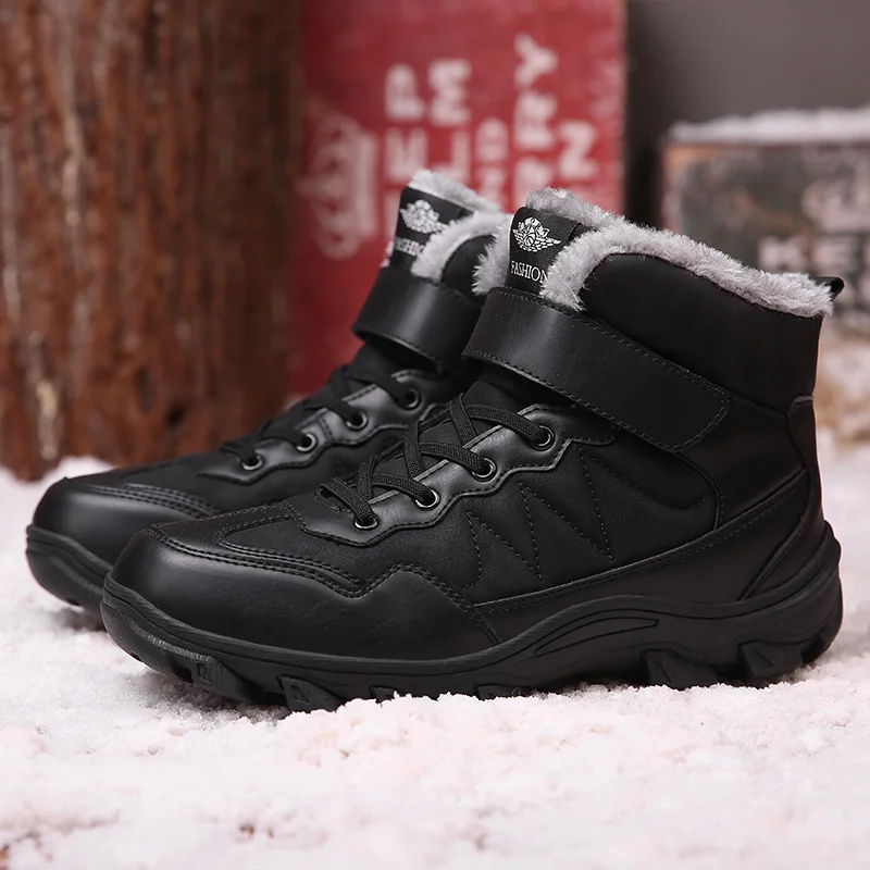 

Men's climbing boots, hiking shoes, outdoor antiskid climbing boots, winter warm men's waterproof and wear resistant snow boots