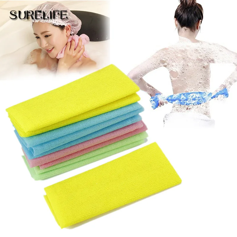 Нейлоновая сетка для ванны и душа тела 2 шт. губка отшелушивания чистящие