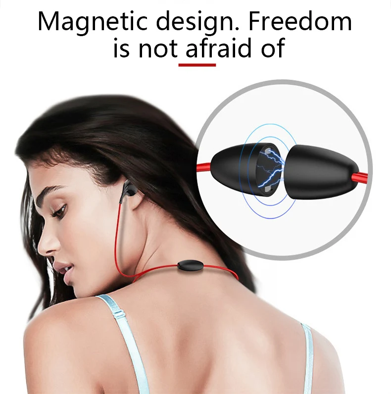UTHAI D05 Bluetooth 4,1 Гарнитура для спорта и бега, беспроводные наушники с шейным ремешком, стереомузыка с микрофоном для смартфона