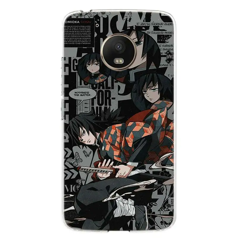 kimetsu no yaiba demon slayer anime phone case for motorola g9 play g8 plus g30 g7 power capa moto one vision fusion g6 g5 e6 e5 free global shipping