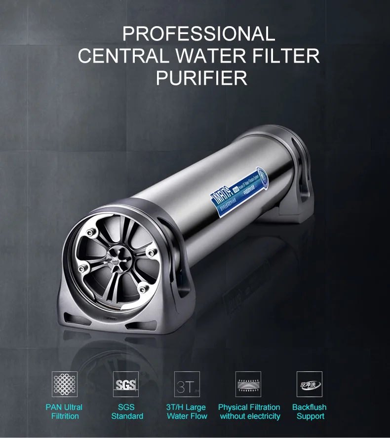 

High efficiency stainless steel kitchen ultra filtration water purifier