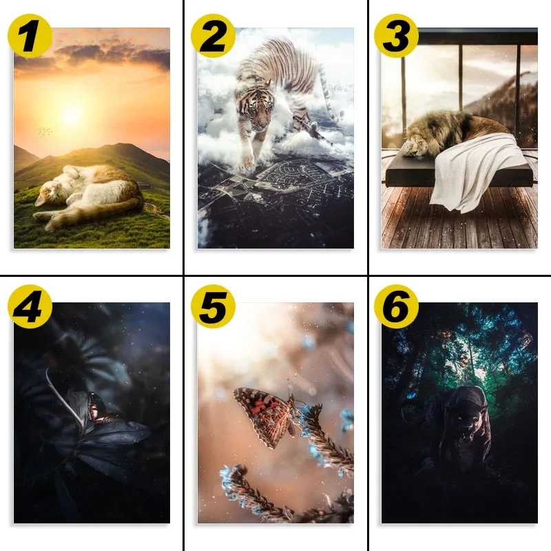 

Современная просторная природа животные фотография холст художественные картины для гостиной Плакаты для спальни и принты настенный пост...